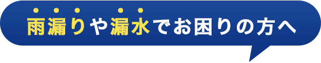 雨漏り・漏水でお困りの方へ