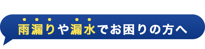 雨漏り・漏水でお困りの方へ